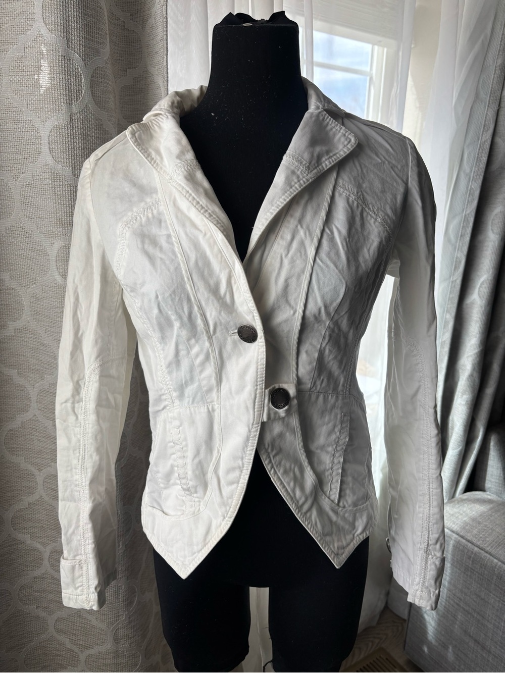 Ideology White Women's jacket Two-Button Blazer size small